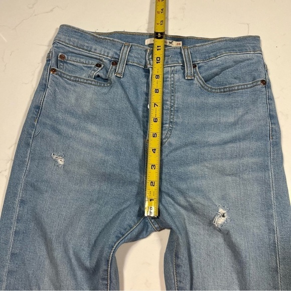 Levi’s Wedgie Skinny Distressed Light Wash Jeans 28 - Picture 13 of 15